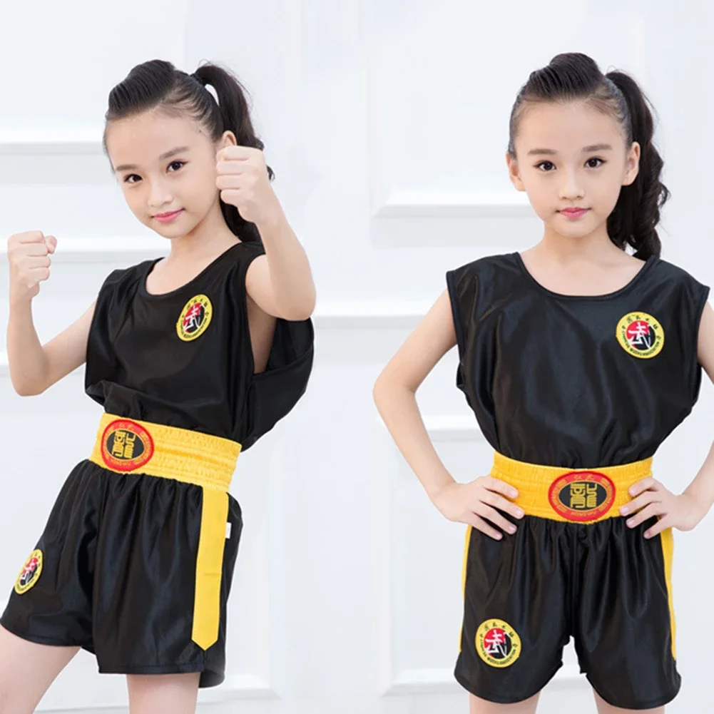 Tenue Sport Combat XIZONLIN - Ensemble Gilet + Short Unisexe - Muay Thai, Kung Fu, Sanda - Adultes/Enfants