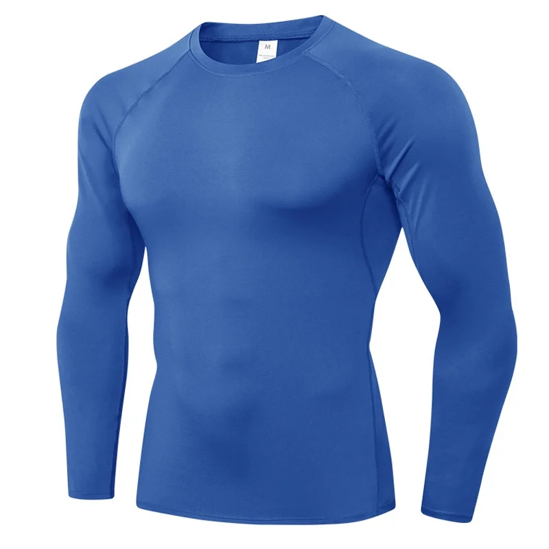 Camisas de compresión de manga larga para hombre, ropa interior atlética para entrenamiento, gimnasio, correr, secado fresco - Imagen 5