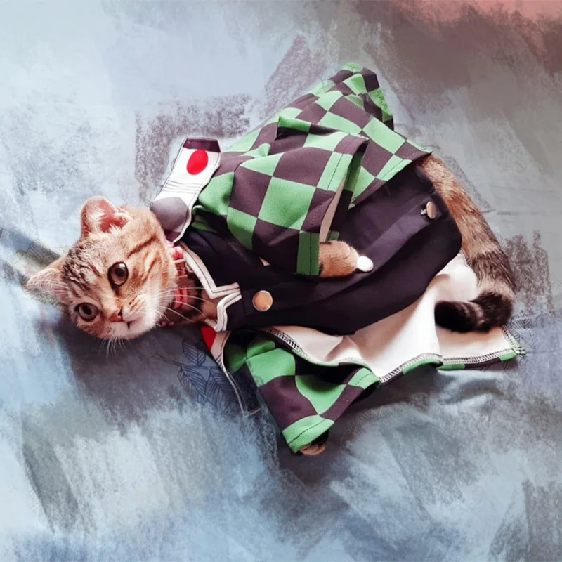 Костюм для косплея Tanjirou, очаровательный дизайн, кимоно для маленьких собак
