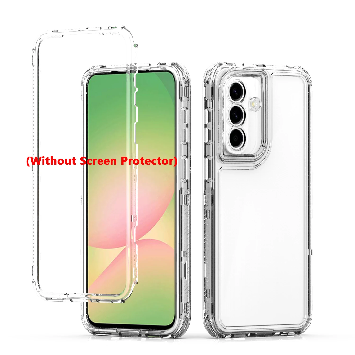 Rugged Armor 3-in-1 Protective Case with Plastic Frame & TPU Acrylic Back Cover