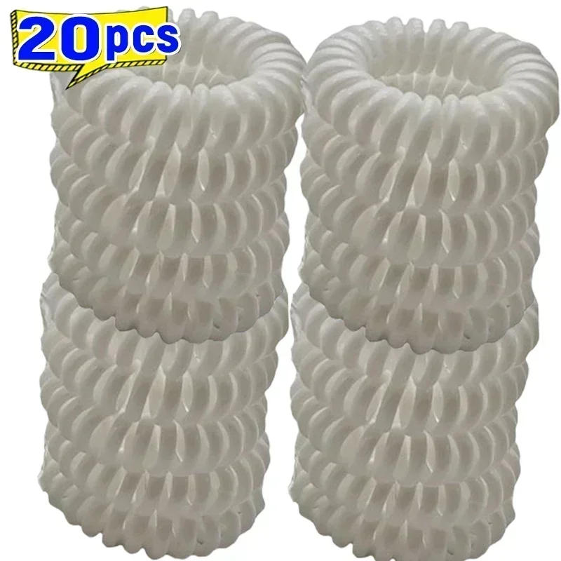 Spiral No-Crease Hair Ties - Strong Hold Ponytail Holders for All Hair Types (1/20 Pack)