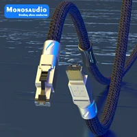 Ethernet Cable CAT8 40Gbps 2000MHz CAT 8 Pure Silver Networking Cotton Braided Lan Cord for Laptops PS 5/4 Router Modem RJ45 Lin