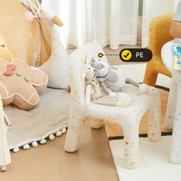 Kids Study Table And Chairs Set Backrest Cute Low Stool Small Kindergarten Outdoor Plastic Strong Durable Table Furniture Set 3