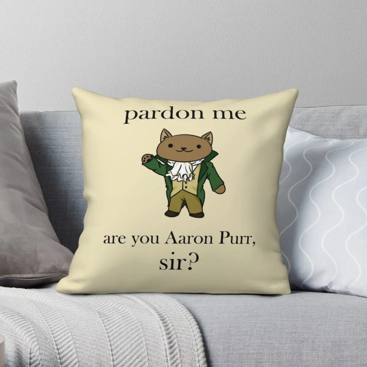 

Alexander Hamilcat Aaron Burr Square Pillowcase Polyester Linen Velvet Pattern Zip Decor Throw Pillow Case Room Cushion Cover