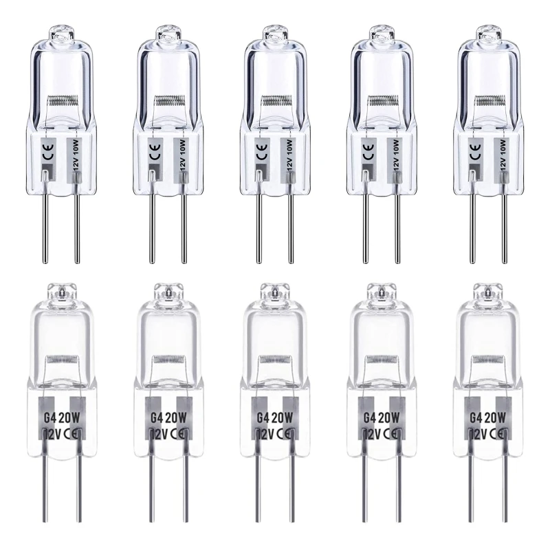 10Pcs 220V 20W Microwave Halogen Light Bulb Replacement 2-Pin Refrigerator Oven Lighting Small Appliance Parts Durable |