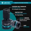 LIBRATON Impact to 1/4 Hex Converter 1/2 3/8 1/4“ Drive Female to 1/4" Hex Adapter Impact Wrench Adapters for Impact Bit Holders 4
