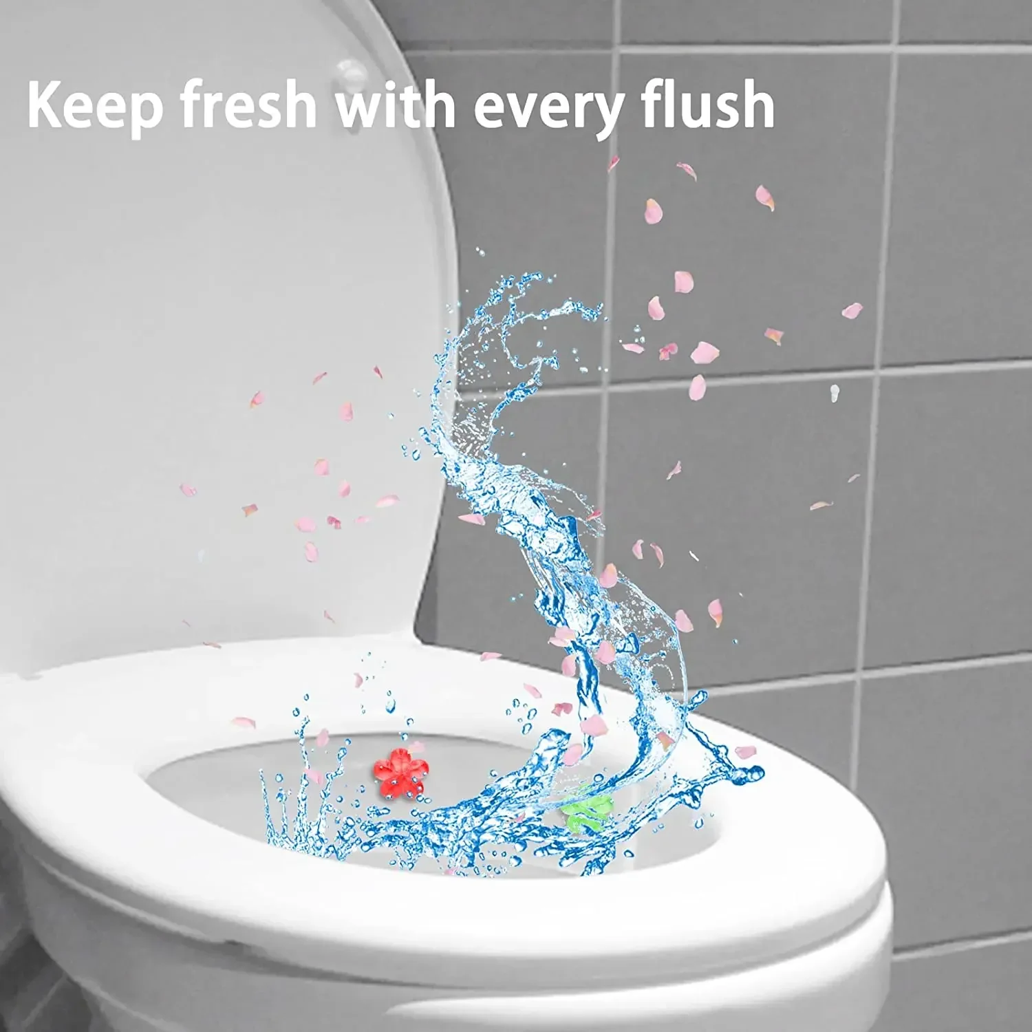 Description Picture 5 of item5Pcs Floral Toilet Gel Stickers - Continuous Toilet Cleaner and Odor Eliminator for Bathroom, Mixed Fragrances