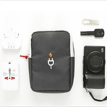 Organizer da Viaggio per Caricabatterie, Borsa Portatile per Cavi Elettronici, Custodia da Viaggio per Gadget Digitali, Cavi, Power Bank, Cuffie, Cavo USB