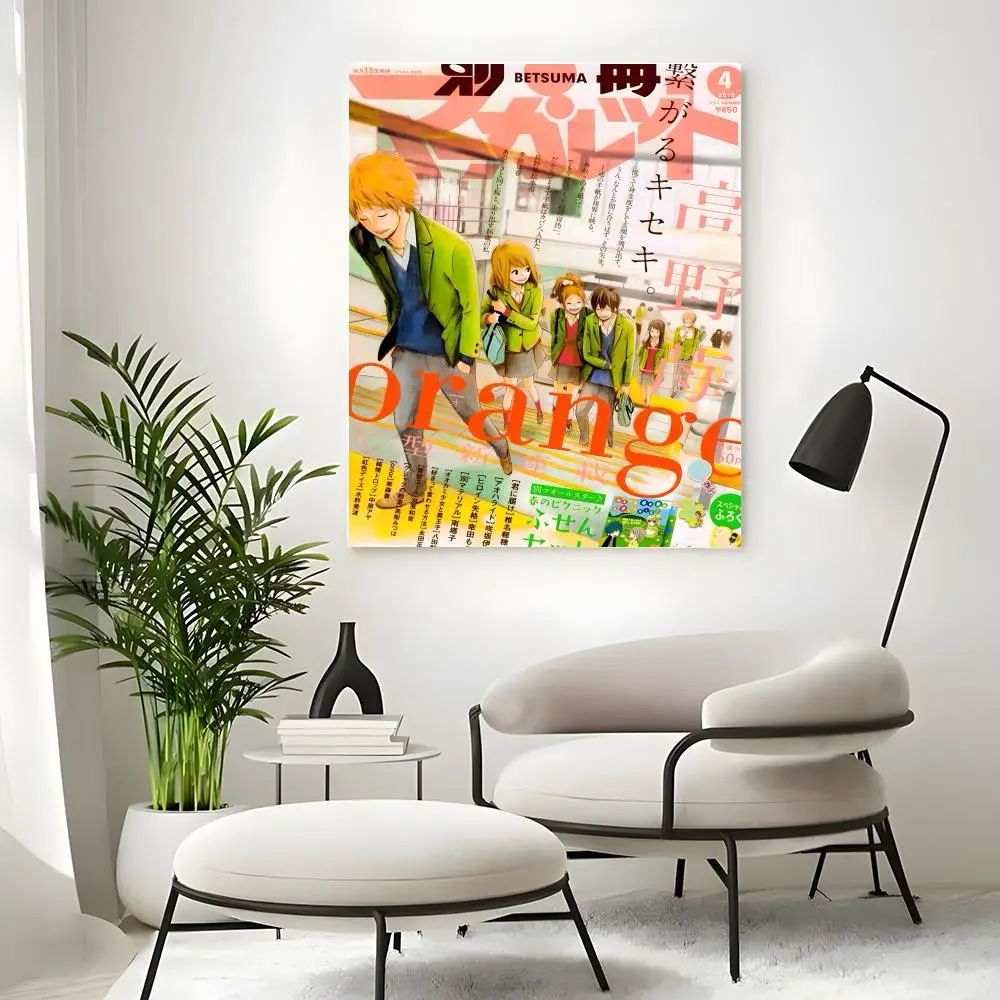 Vibrant Orange Anime Art Print – Perfect