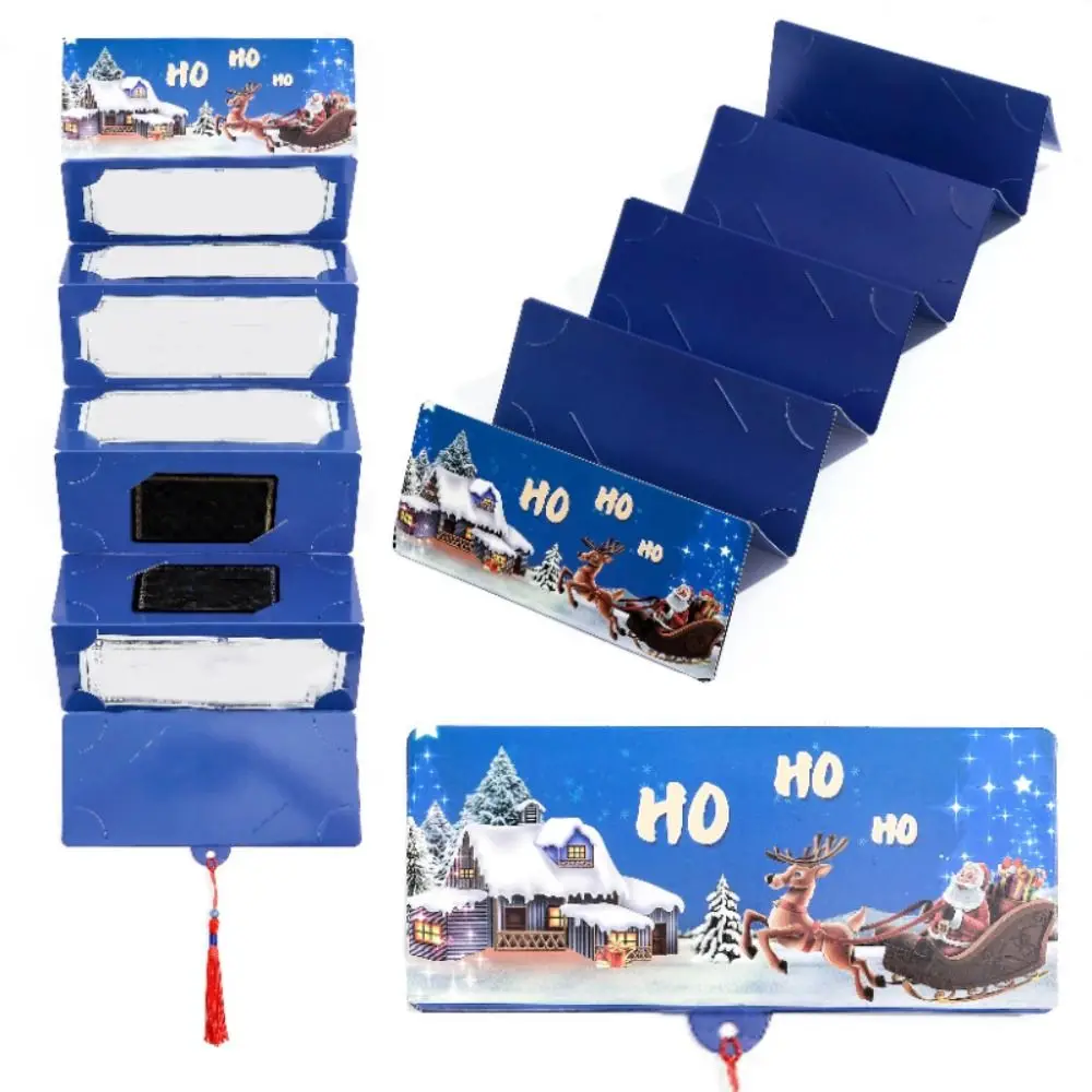10Card Positions Christmas Money Pocket Bag Lucky Snowman Tree Folding Card Envelope Santa Claus Elk New Year Blessing Bag