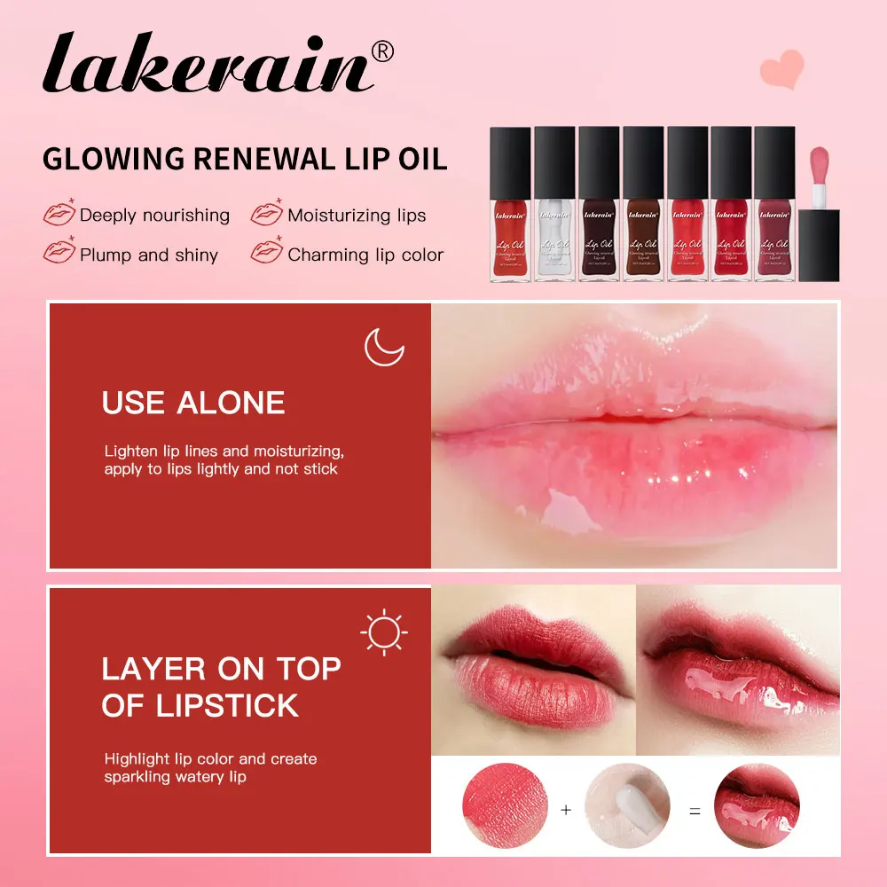 Radiant Pink Lip Oil Gloss - Moisturizing & Nourishing Jelly
