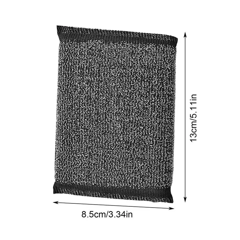 Double Stainless Steel Scrubber Pads – Multipurpose, Non-Scratch Dishwashing Rags For Wet & Dry Use – 10 Pack