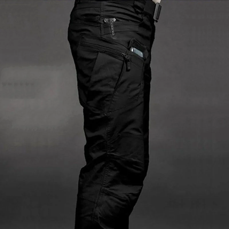 Pantalones Para Trabajo Para Hombre Pantalones De Trabajo Duraderos Para Hombre Con Bolsillos Tipo Cargo, Perfectos Para Trabajos De Verano-D, Negro -, 5XL Cargo Múltiples Bolsillos