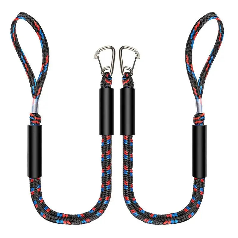 

2PCS Bungee Dock Line Mooring Stretch Rope 4ft Quick Docking Boat Bungee Dock Line Stretching Mooring Rope For Boat Accessories