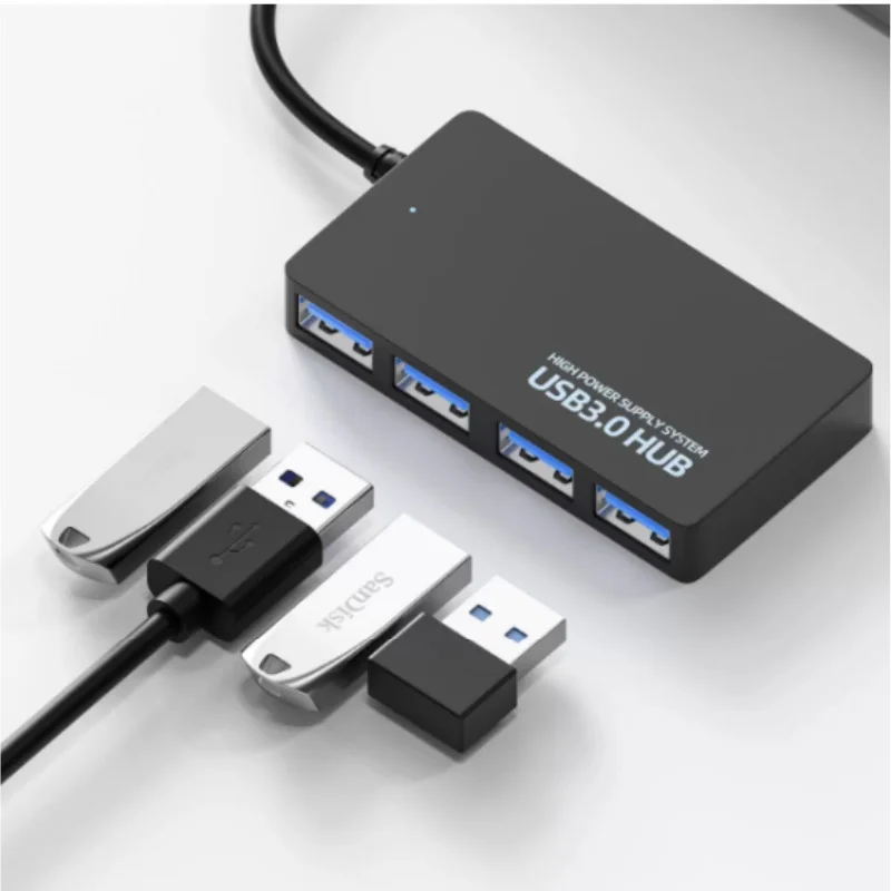 Sleek Aluminum Ultralight USB Hub with High-Speed Data Transfer