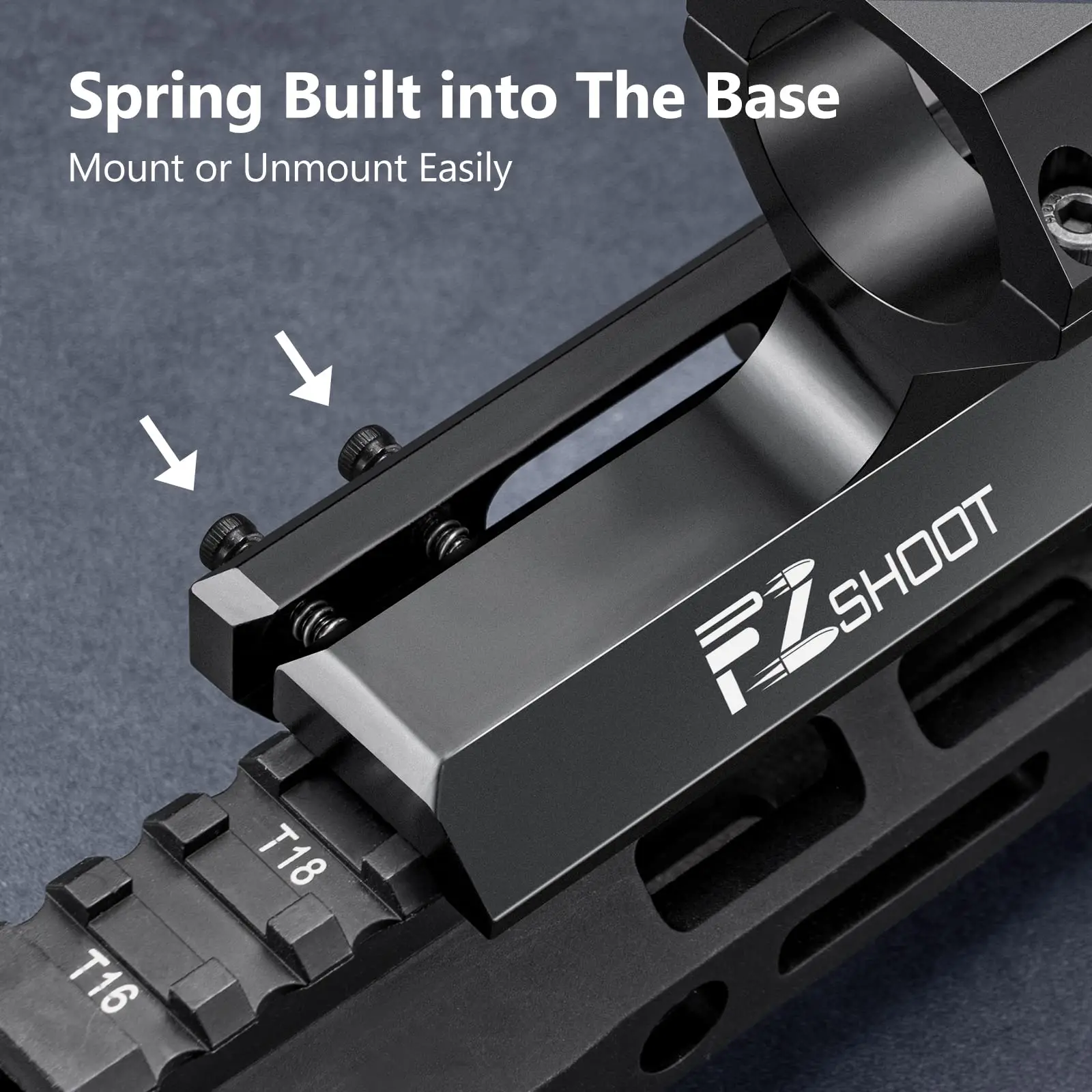 Relife Cantilever Offset Scope Mount 1 inch 30mm Dual Rings Adjustable Base 20mm Picatinny Rail