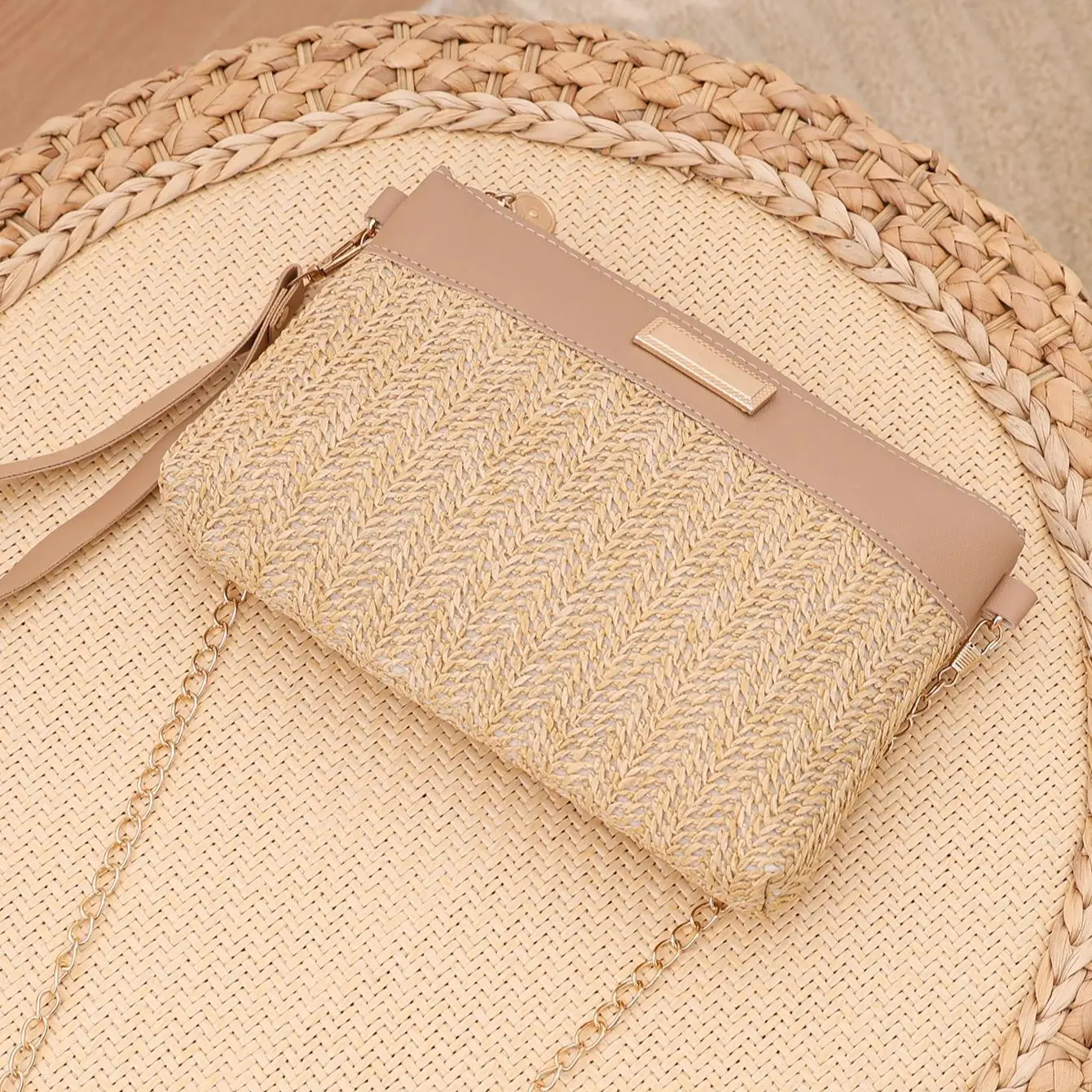 Yogodlns الصيف حقيبة يد صغيرة من القش العصرية حقيب...