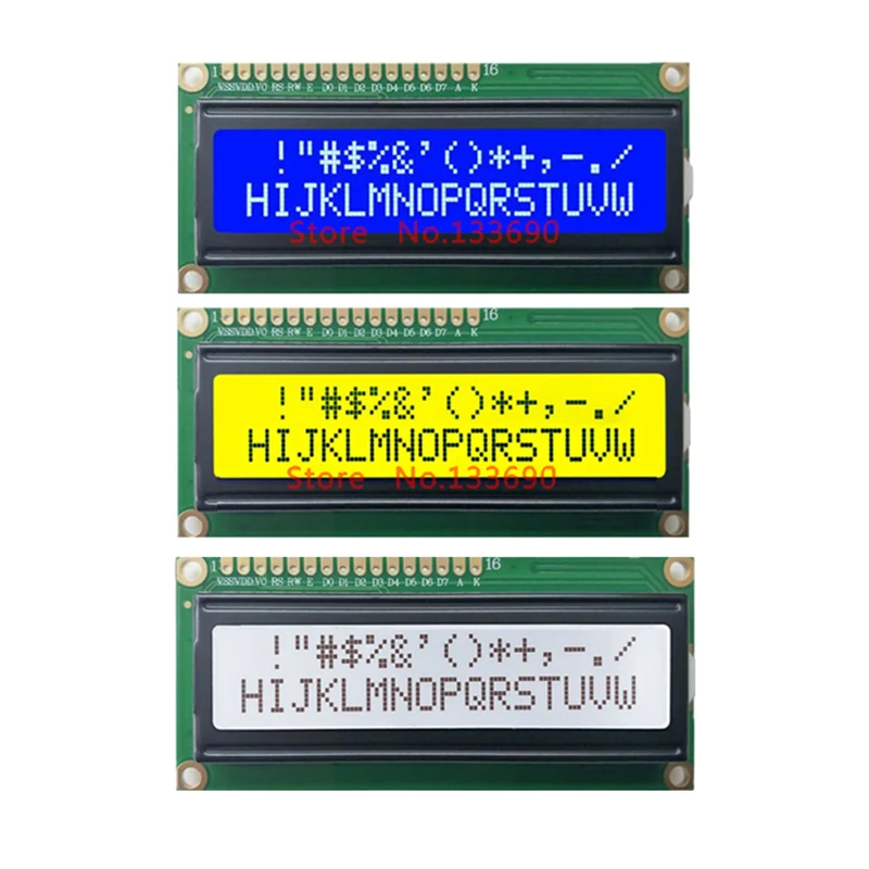 3.3V 5V 1602 16X2 LCD Display Module HD44780 Chip Yellow Or Blue Screen IIC Adapter For SPI or Paraller 51 STM MCU Project display module lcd display module