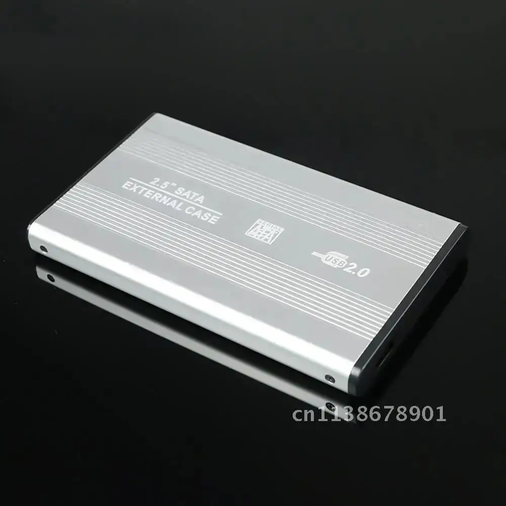 알루미늄 합금 하드 디스크 케이스, 경량 둥근 모서리, 유용한 2.5 인치 USB 2.0 외장 하드 디스크 커버, 하드 디스크 쉘