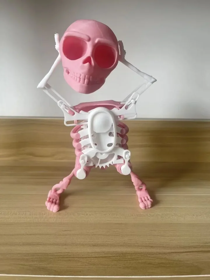 3D Printed Dancing Skeleton Robot Toy Figures