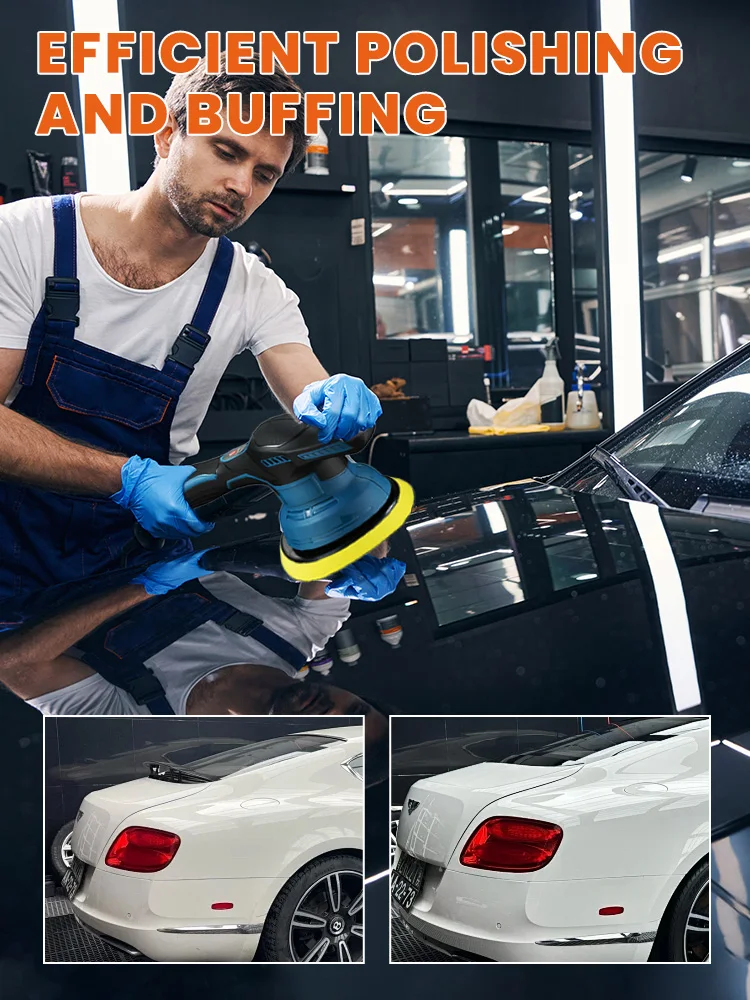5500RPM Cordless Car Polisher Set car polisher cordless car polisher Portable Wireless Car Glazing Polishing Machine for Makita Dewalt 18V-21V Electric Rotary Tool