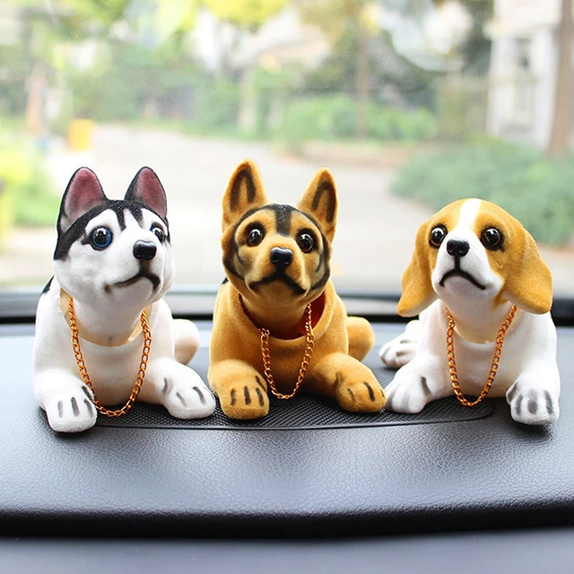 Creative Bobble Head Dog Puppy Figurine Nodding Heads Dog Toy Car Decoration