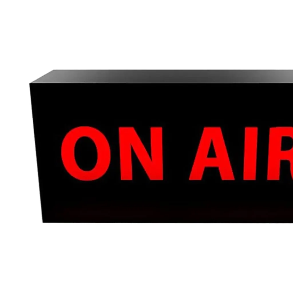 On The Air Light up Sign LED는 디밍이 가능한 기능으로 조명됩니다. 바 시네마 스튜디오 펍 벽 장 기록 표시