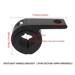 Adjustable Motorcycle Spotlights Bracket Kit - Universal Tube Clamp for Fog & Auxiliary Lights (10mm)
