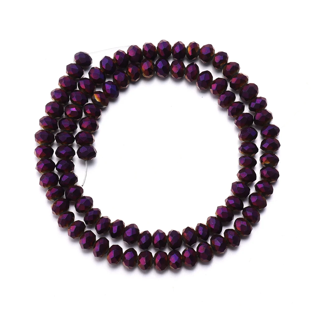 3/4/6/8/10mm Dunkelviolette Rondelle Österreichische Facettierte Kristallperlen Glas Lose Perlen für Schmuckherstellung DIY Armbänder Zubehör – Detail 9