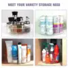 Clear Turntable Organizer  Plastic Rotating Tray Home Spice Rack Cabinet  for Pantry Countertop Kitchen Fridge Bathroom 5