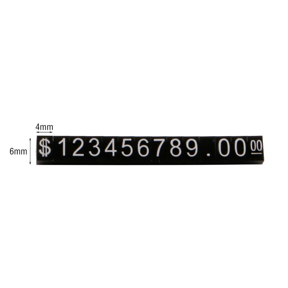 

10pcs 4x6mm Plastic Cubes Price Display Tags Adjustable Number Stand Frame Label Shop Pricing Kit Data Strip
