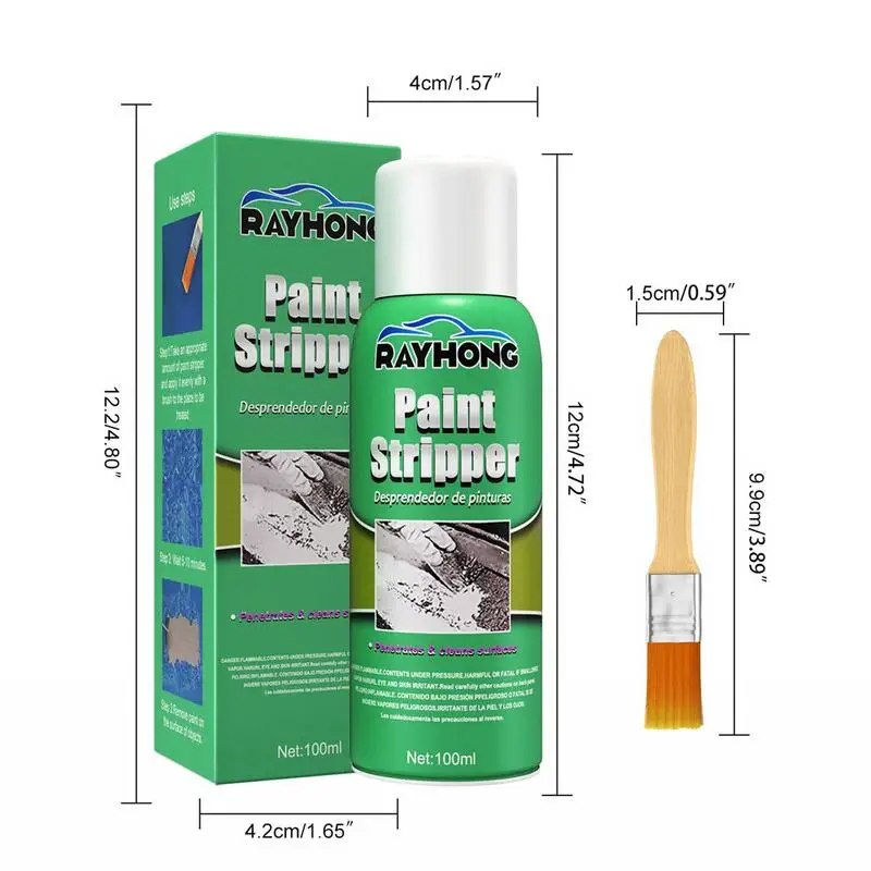 Acheter Dissolvant de peinture métallique, liquide puissant pour voiture,  décapant de peinture à action rapide, liquide avec brosse, vernis  métallique, 100ml