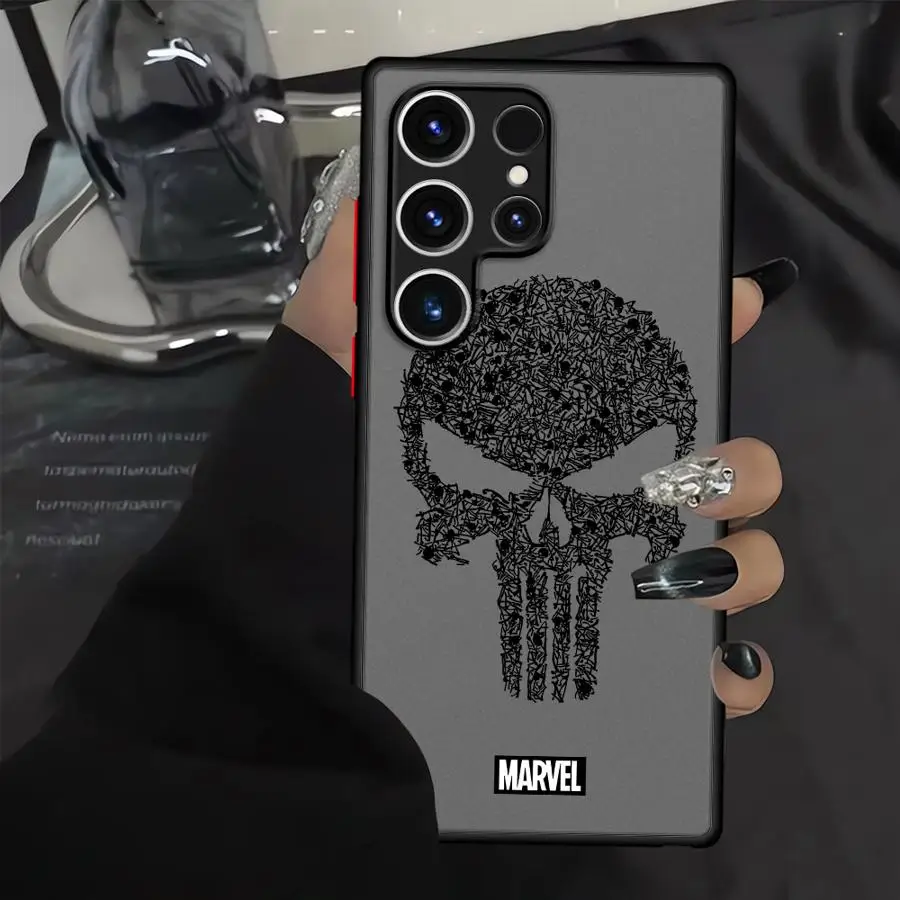 Case for Samsung Galaxy S26 S24 Plus S21 Note 20 10+ S25 Ultra S23 FE S20 S22 Funda Phone Cover Marvel The Punisher Logo 2