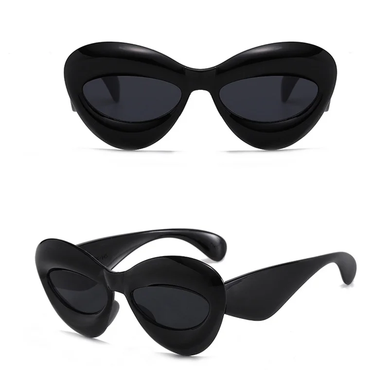 Trend Women's Sunglasses Goggle Retro Oversized Oval Sun Glasses Punk Eyewear Female Futuristic Shades Eyeglasses UV400