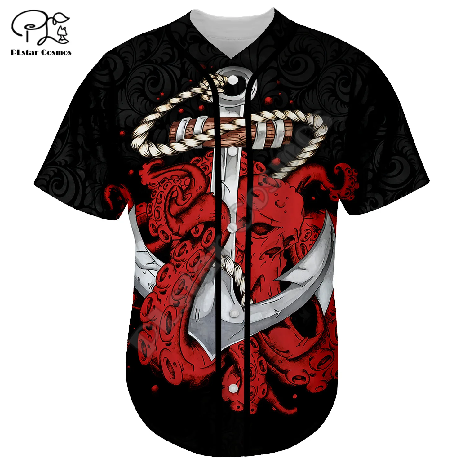 Name Reaper Ghost Gothic Skull Graffiti Flame Retro Tattoo 3DPrint Unisex Summer Baseball Shirts Jersey Short Sleeves A1