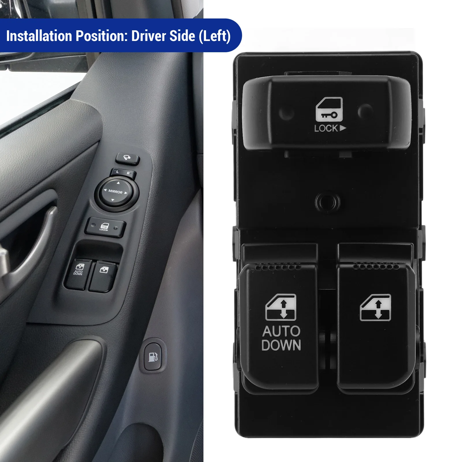 Window Master  93570-4H300 Direct Replacement Wearproof Electric Window Control  for I800 H1 IMax Starex 2007-2016