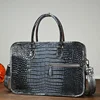 New Fashion Alligator Men's Briefcase Crocodile Pattern Cow Leather Travel Bags Handbags Men Shoulder Bag Messenger Laptop Bags 4