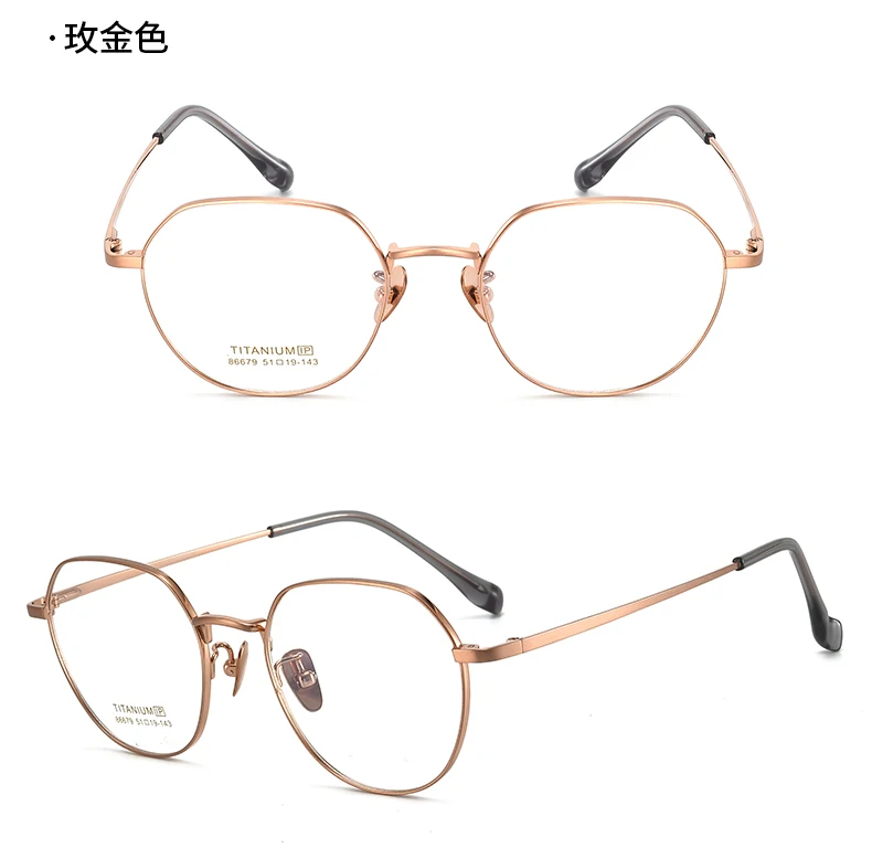 KLAR Retro Runde Reines Titan Brillen Benutzerdefinierte RX Ultra Licht Optische Verordnung Unisex Mode Brillen Gläser Männer Frauen – Detail 11
