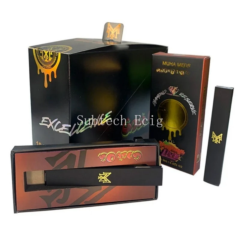 10 stücke Muha Meds Vape Pens leere Patronen 1,0 ml 280mah wiederauf ladbare Pod-Gerät mit Geschenk box Vapor izer Pen Stick für dickes Öl_S46877cd219c6476fa2c01d493e393e99u