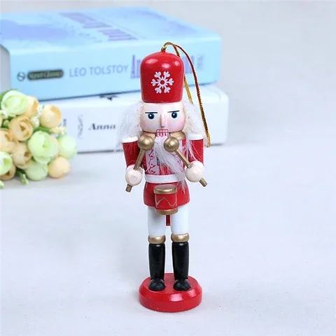 

Xmas Tree Decor Merry Christmas Decoration Pendants Ornaments 1Pcs 12cm Wooden Nutcracker Soldier Kids Doll New Year Decor