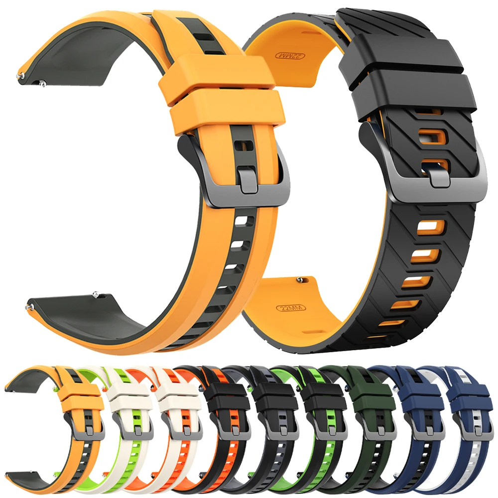 Versatile 22mm Silicone Sport Strap