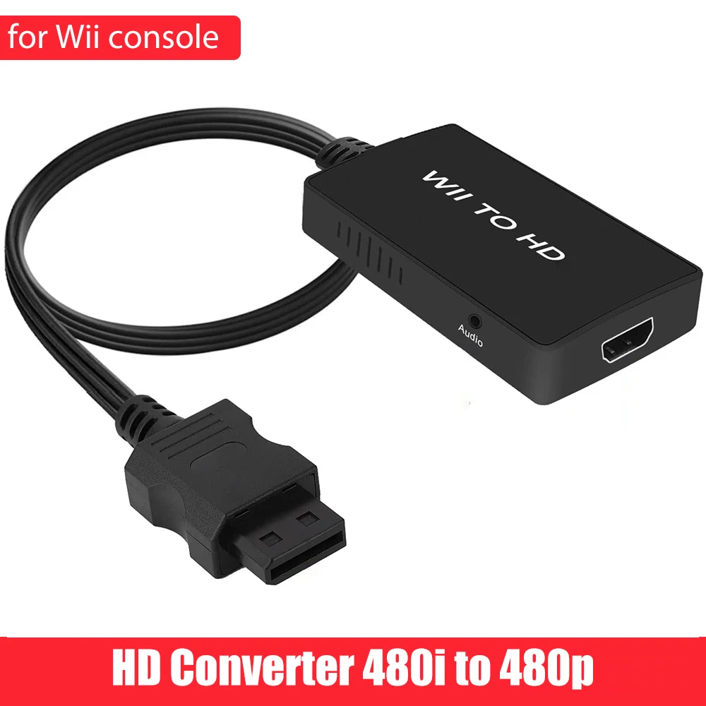 HD преобразователь 480i до 480p 3 5 мм разъем HDMI-совместимый выход видео аудио USB