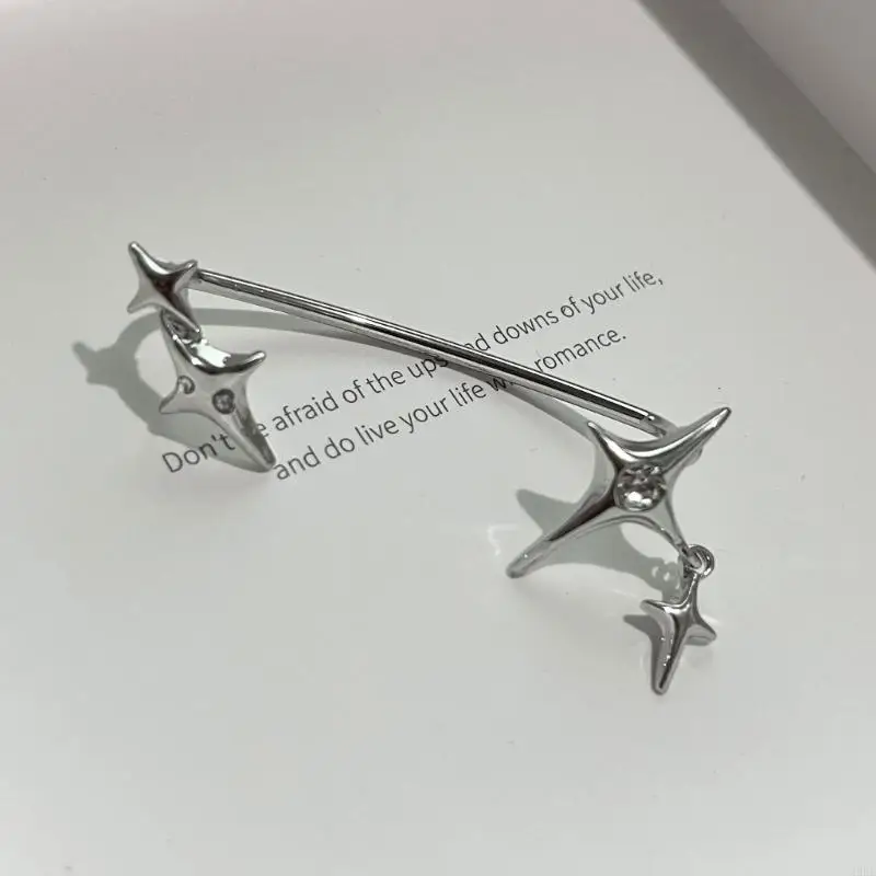 39BE Star Ear Cuff Wrap Non-Piercing Dangle Earrings Cartilage Climber Earring Fashion Jewelry Birthday Gift for Women Girls