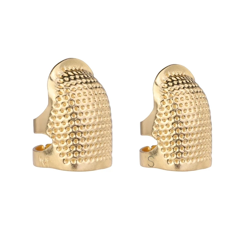 2pcs Sewing Thimble Vintage Finger Protector Antique Long Nail Thimble for Needlework Embroidery Tool Accessories