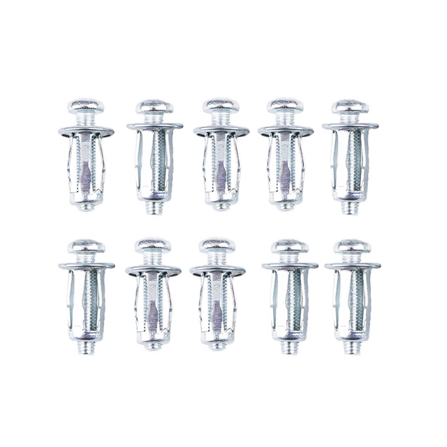 10pcs M5/M6 Jack Nuts Car Metal Screw Petal Nuts Screw For Hollow Wall Iron Skin Petal Nut