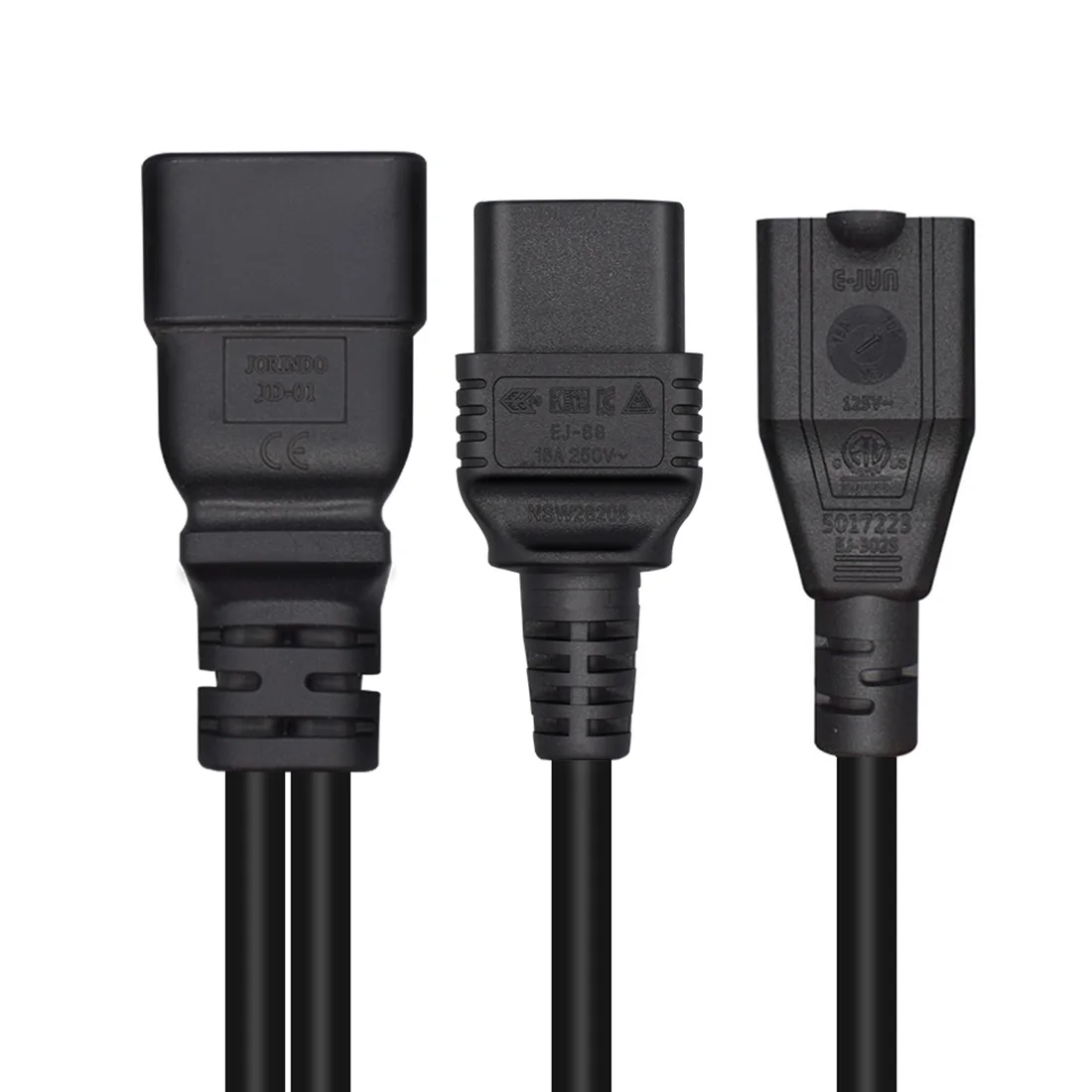 JORINDO,PDU/UPS c19  ̱ ǥ 3 Ȧ -C20 ÷ AC  ÷ ȯ ̺, C20-C19/ 5-15R,0.3M