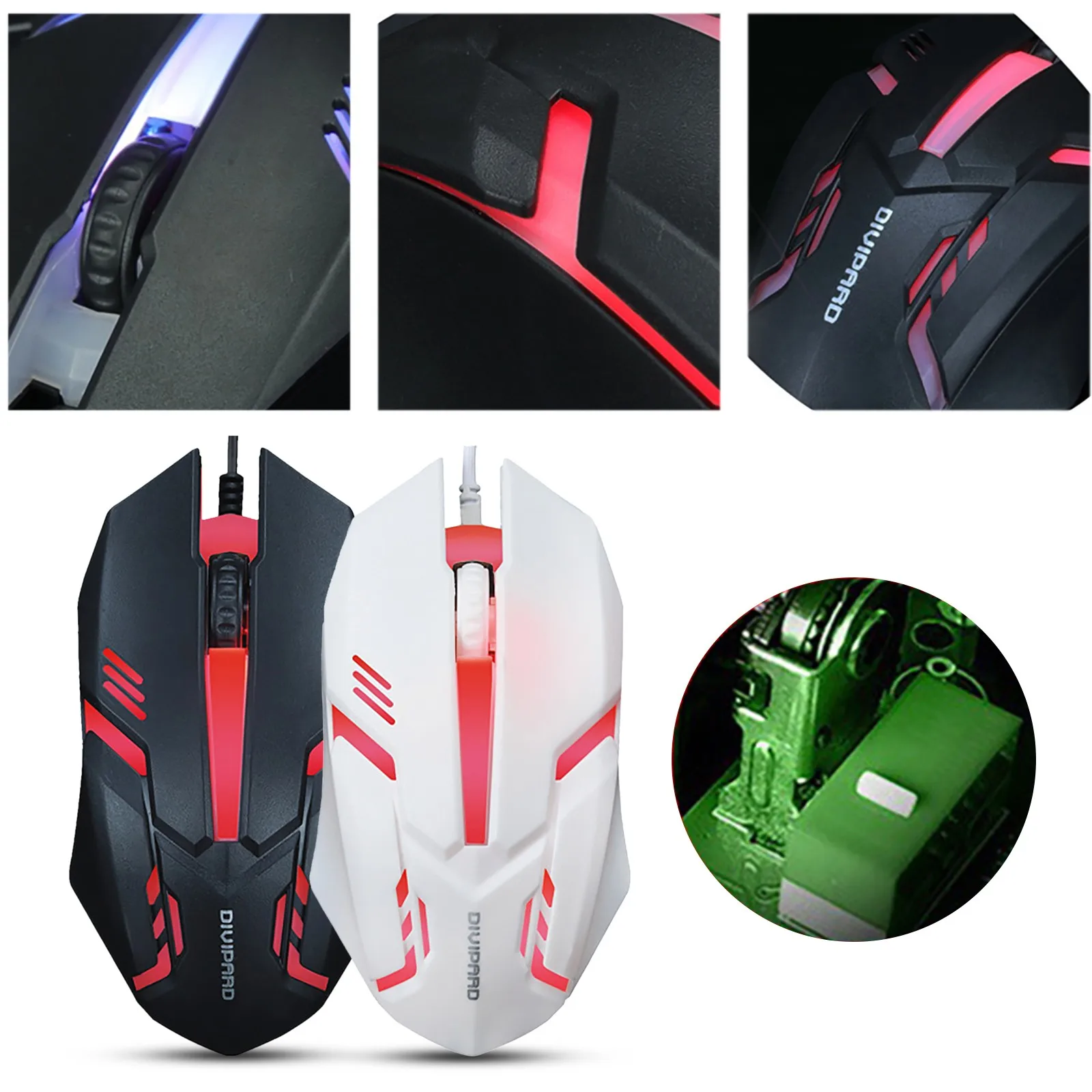 Ergonomic Professional Gamer Gaming Mouse 1200DPI Wired Optical Glowing Computer Mice USB Cable Mouse For Laptop PC Games Mause pink gaming mouse