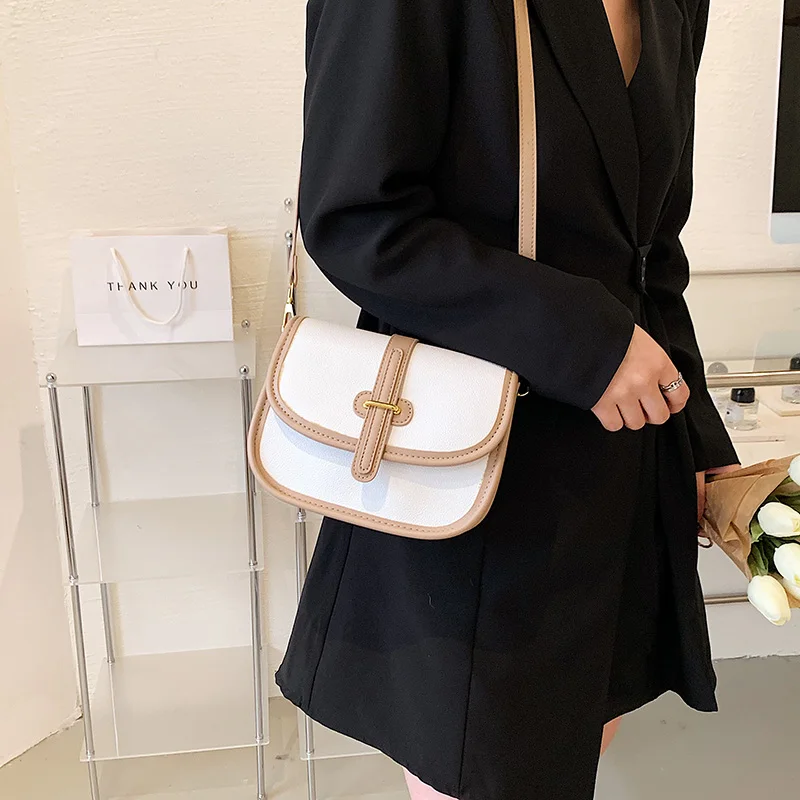 Small Crossbody Bag for Women Solid Flap - Shoulder Designer Messenger –