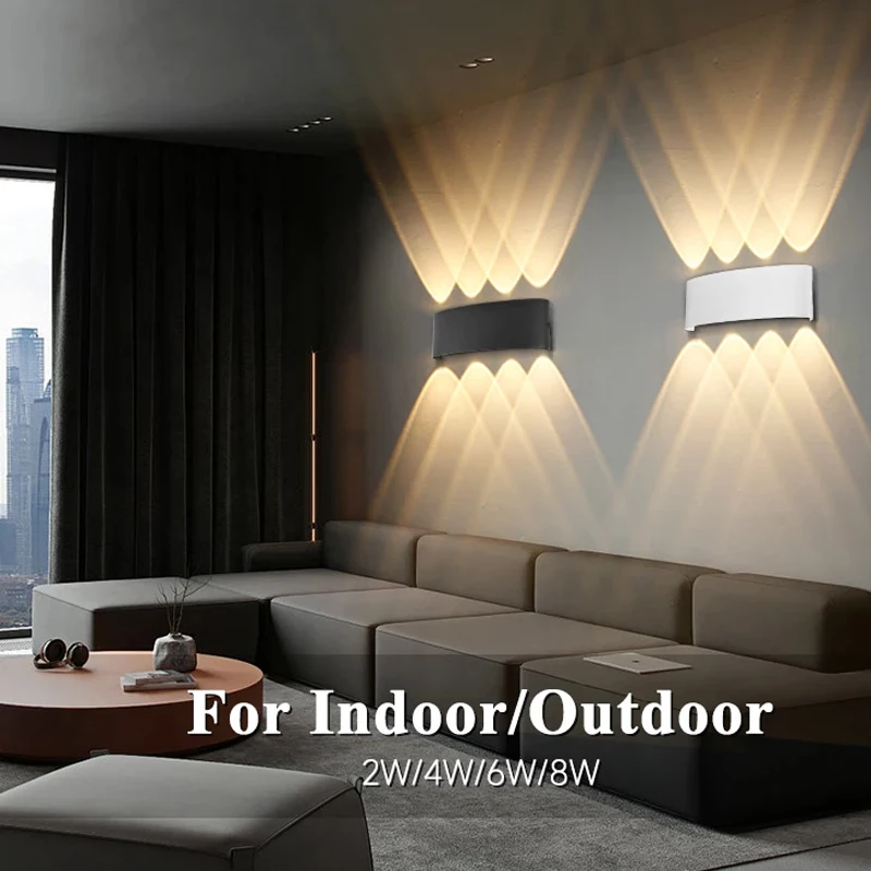 Up and Down LED Wall Lamp Waterproof IP65 Aluminium Interior Wall Light For Bedroom Living Room Corridor Indoor Outdoor Lighting