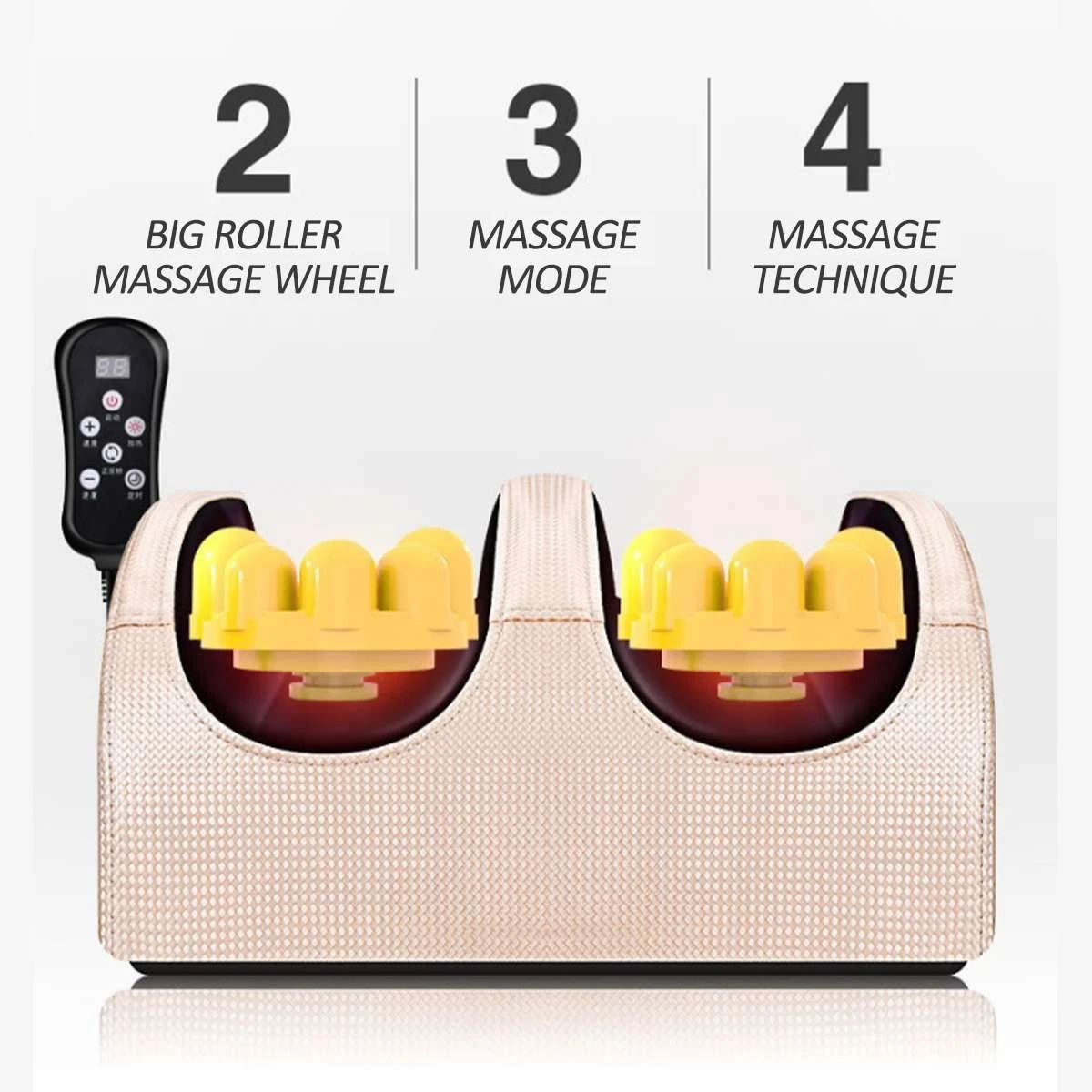 Electric Heated Foot Massager with Deep Tissue Shiatsu Roller